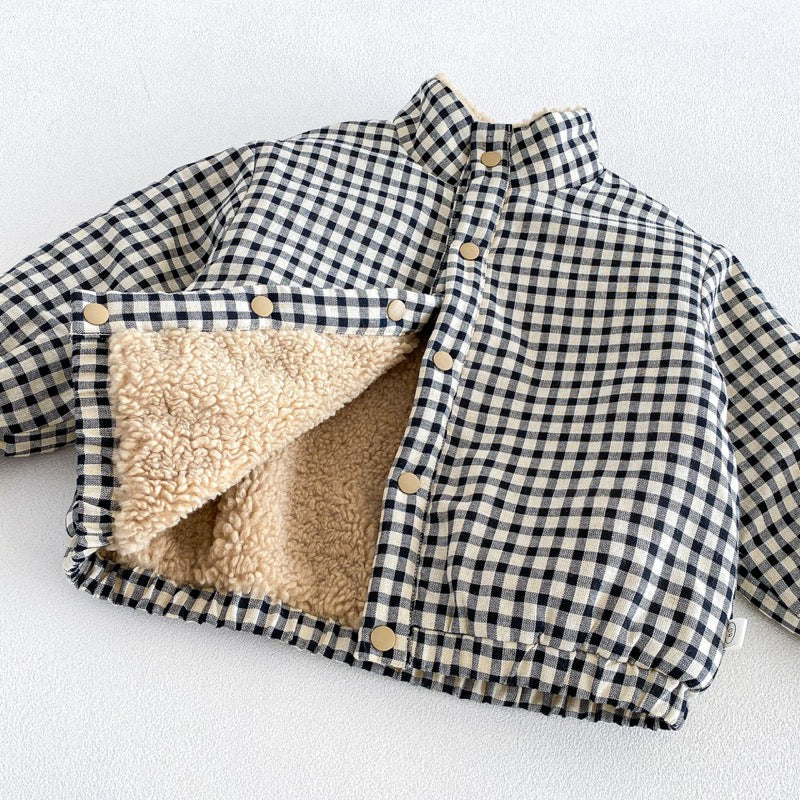 【BABY&KID】冬新作リバーシブル厚手ジャケット、折り返しパンツSK107715
