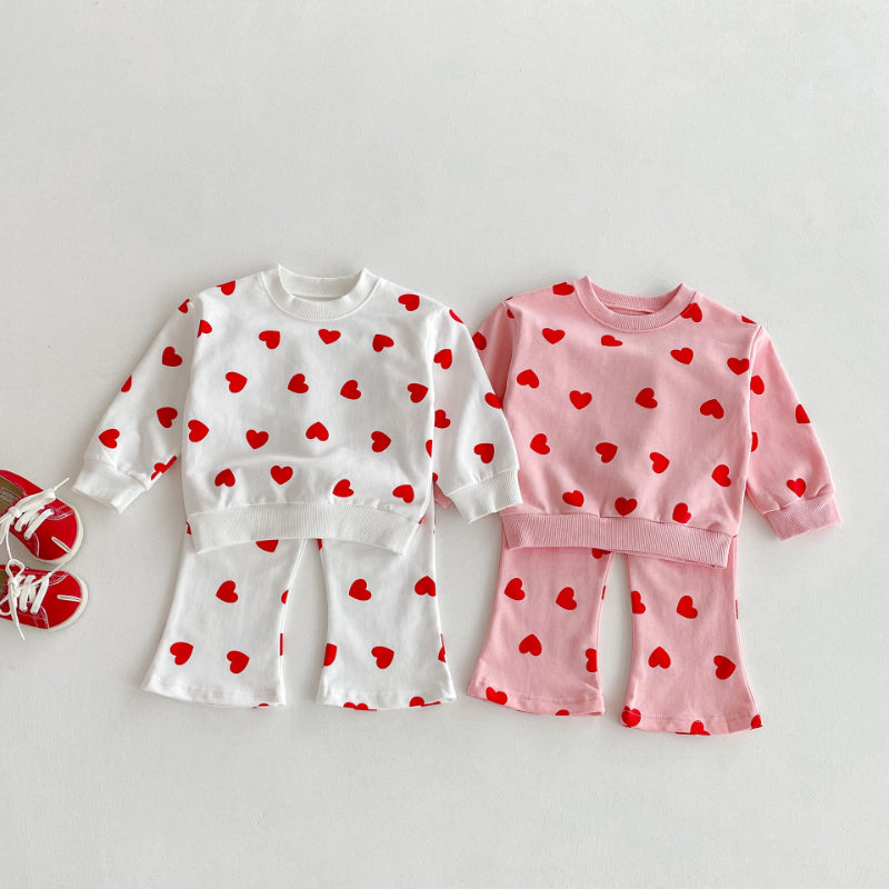 【BABY&KID】ハートプリントセットアップSK092927