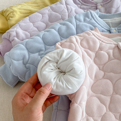 【BABY】冬新作マカロンカラー刺繍カバーオールSK102910