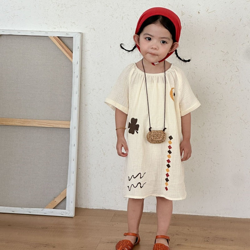 【BABY&KID】夏新作コットンガーゼセットアップ、ワンピースSK104719
