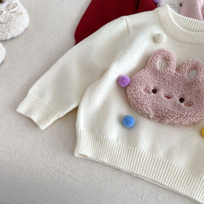 【BABY&KID】冬新作ぽんぽん付きニットセーターSK102534