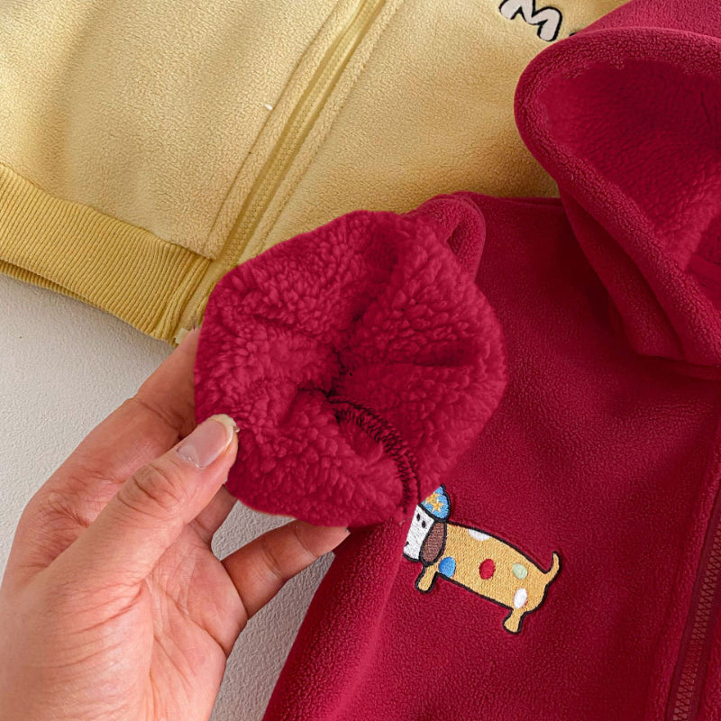 【BABY&KID】冬新作刺繍フード付きスターあったかアウターSK103025