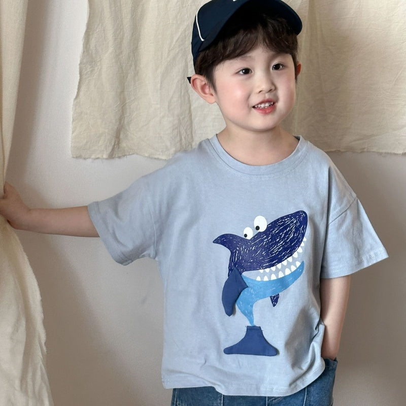 【BABY＆KID】夏新作 アニマルプリント半袖TシャツSK063032
