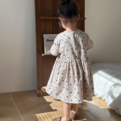 【BABY&KID】夏新作 ノースリーブドットセットアップ、ワンピースSK072109