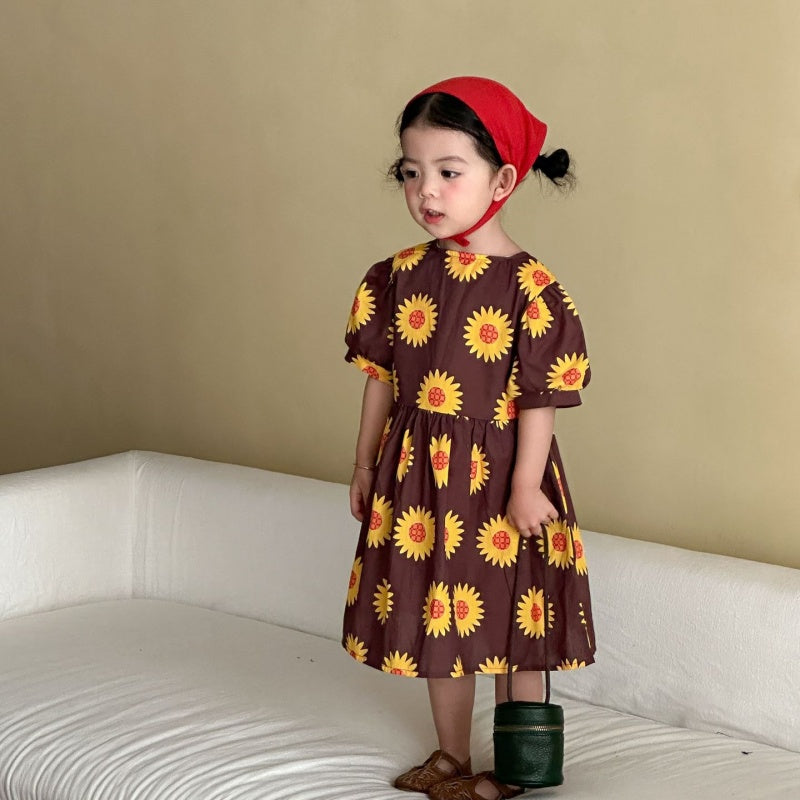 【BABY&KID】夏新作ひまわりセットアップ、ワンピースSK104711