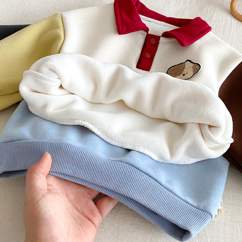 【BABY&KID】冬新作配色裏起毛スウェットSK102518