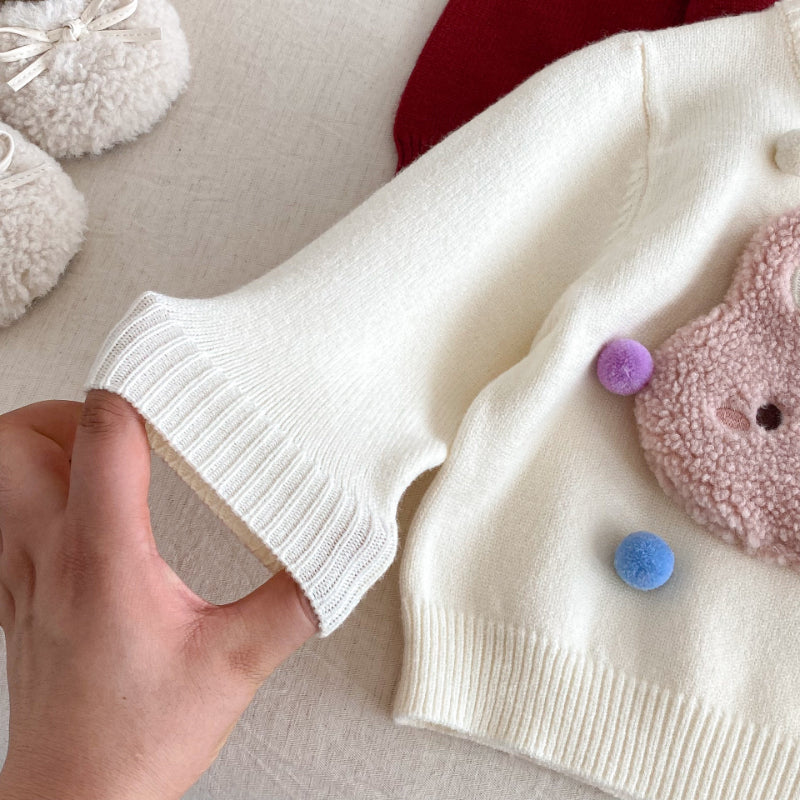 【BABY&KID】冬新作ぽんぽん付きニットセーターSK102534