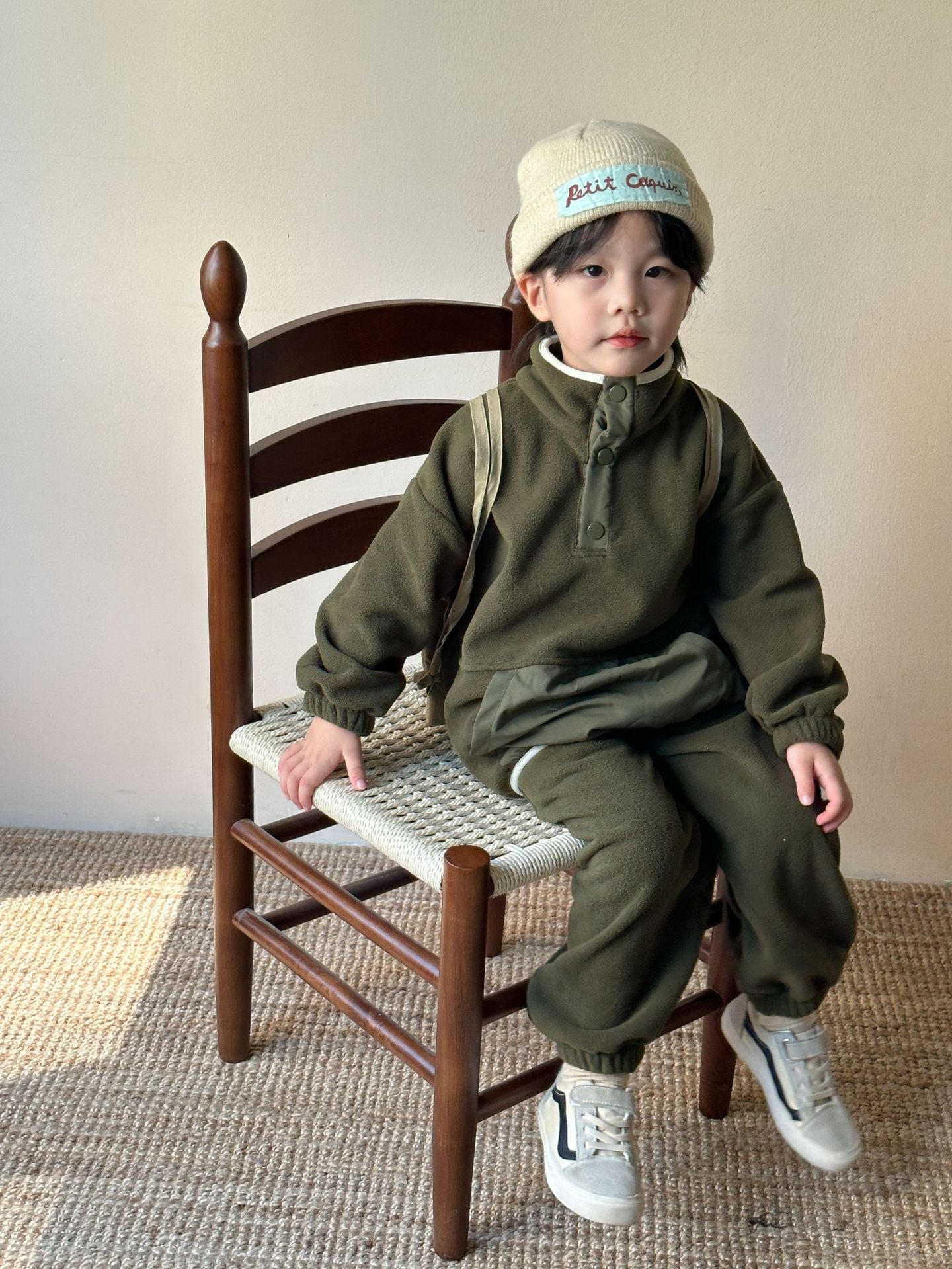 【BABY&KID】ハイネックもこもこ起毛セットアップSK023006