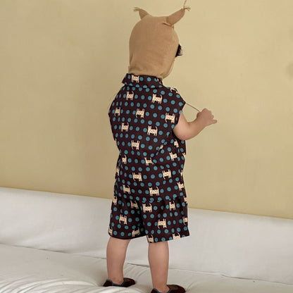 【BABY&KID】夏新作ドットセットアップ、ワンピースSK104717