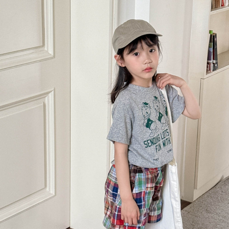 【BABY&KID】夏新作 可愛いカジュアルクルーネックTシャツSK010217