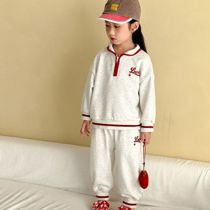 【BABY&KID】英字ロゴカジュアルルーズセットアップSK102036