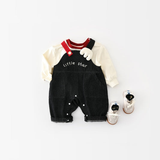 【BABY&KID】刺繍サロペットカバーオール、星柄長袖トップスSK107816