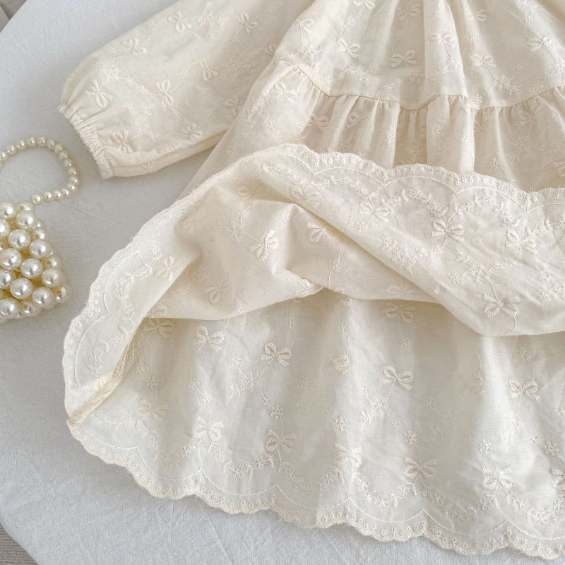 【BABY&KID】蝶結び刺繍ロンパース、ワンピースSK107915