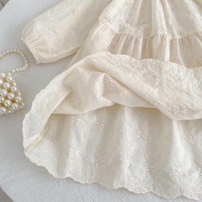 【BABY&KID】蝶結び刺繍ロンパース、ワンピースSK107915