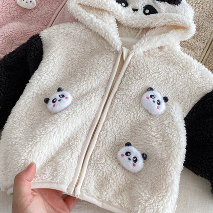 【BABY&KID】冬新作両面ボアフードジャケットSK102526