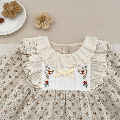【BABY&KID】フレンチ小花柄ロンパース、ワンピースSK107917
