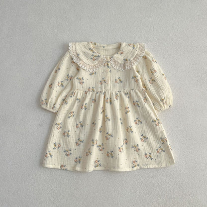 【BABY&KID】コットン小花柄ロンパース、ワンピースSK107919