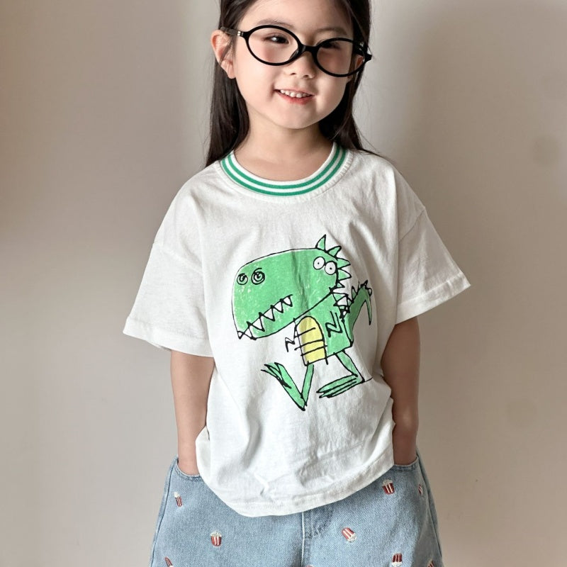 【BABY＆KID】夏新作 カートゥーンコットンルーズTシャツSK063028