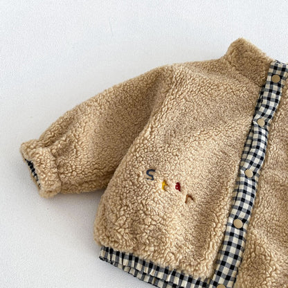 【BABY&KID】冬新作リバーシブル厚手ジャケット、折り返しパンツSK107715