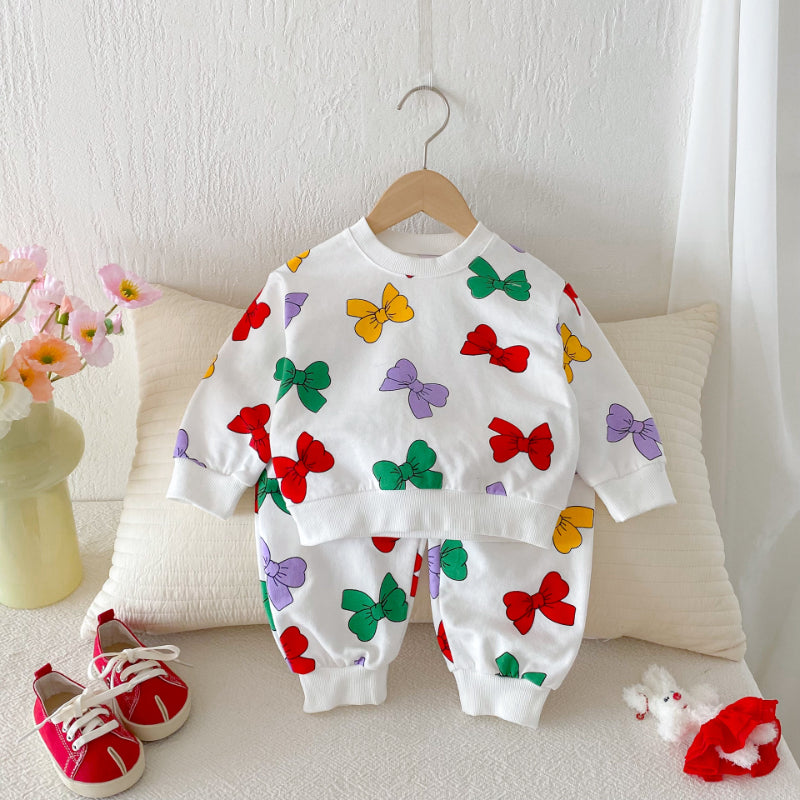 【BABY&KID】蝶結びプリントセットアップSK092928