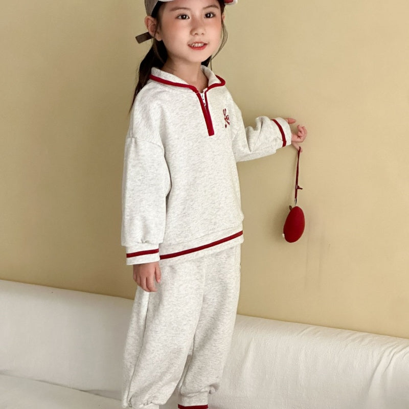 【BABY&KID】英字ロゴカジュアルルーズセットアップSK102036
