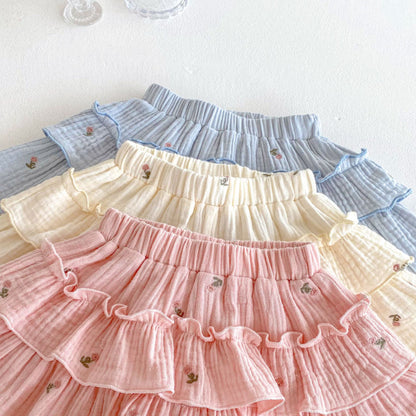 【BABY&KID】夏新作 刺繍カラーシャツ、バルーンパンツSK080617