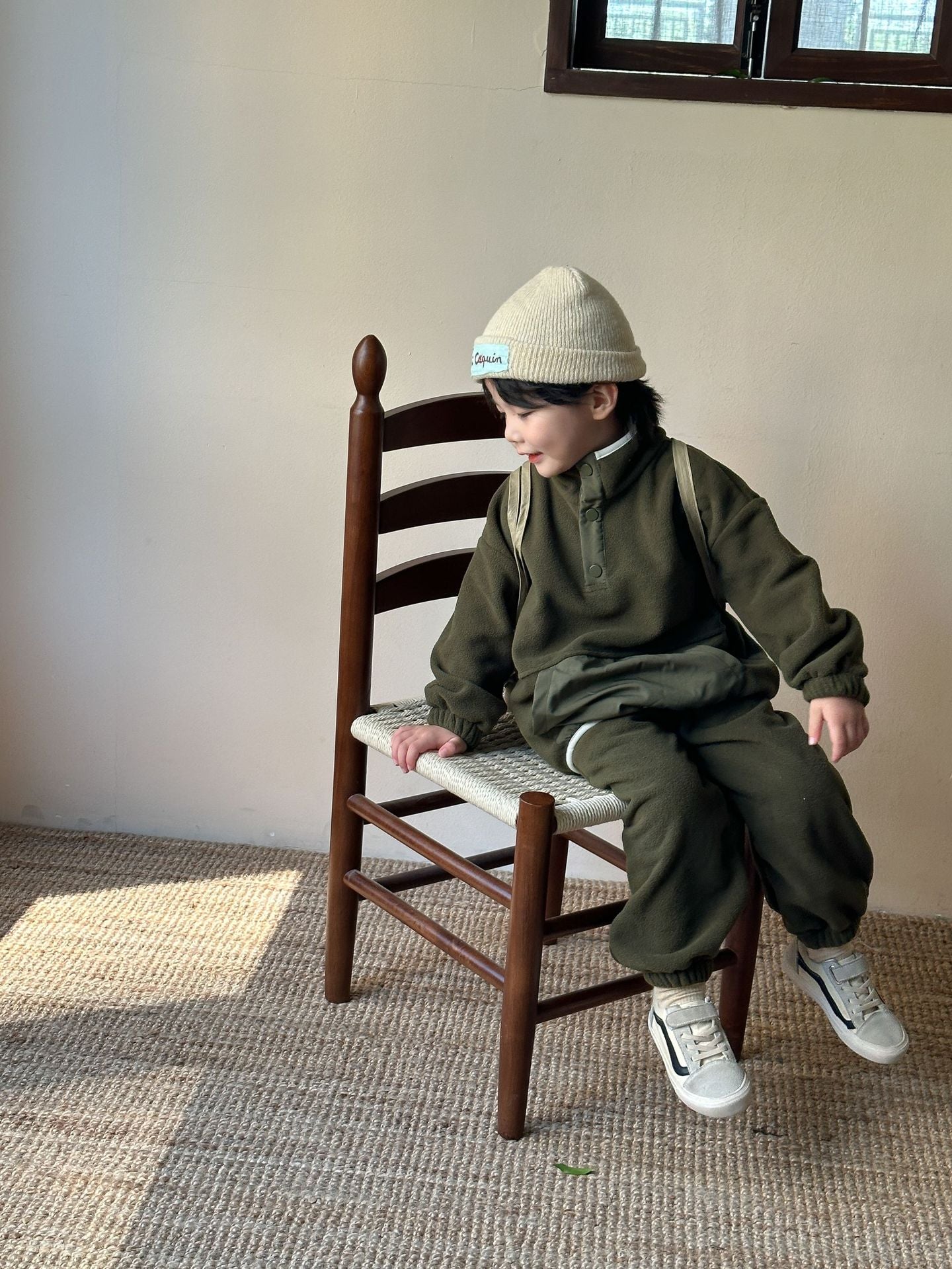 【BABY&KID】ハイネックもこもこ起毛セットアップSK023006