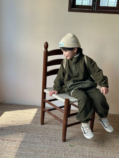 【BABY&KID】ハイネックもこもこ起毛セットアップSK023006