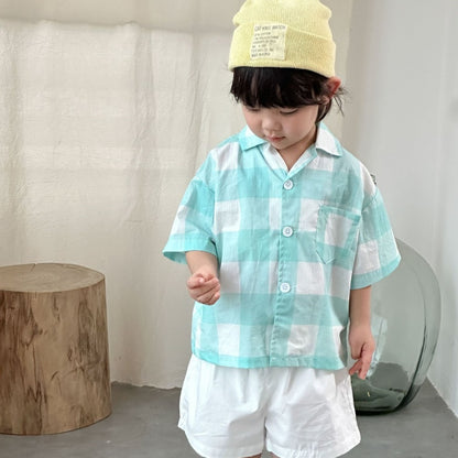 【BABY&KID】夏新作おしゃれチェックセットアップ、ワンピースSK104713