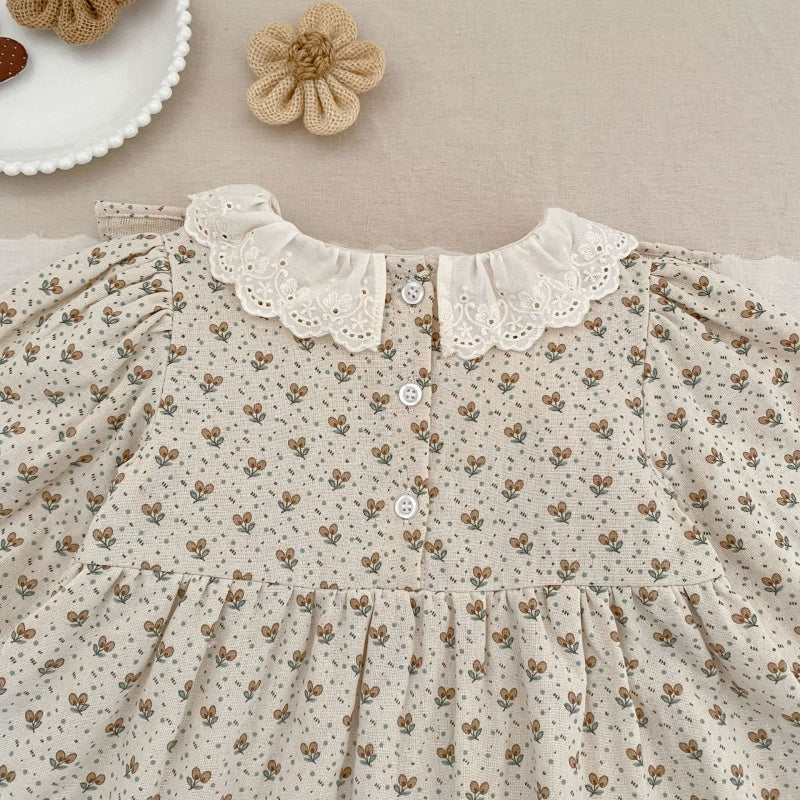 【BABY&KID】フレンチ小花柄ロンパース、ワンピースSK107917