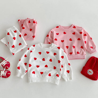 【BABY&KID】ハートプリントセットアップSK092927