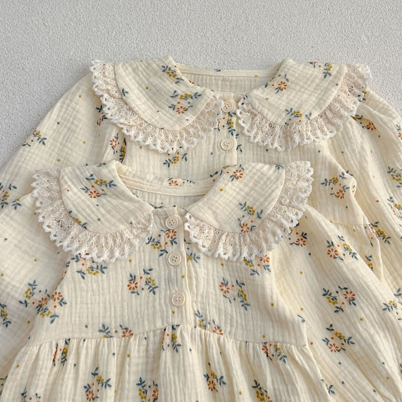 【BABY&KID】コットン小花柄ロンパース、ワンピースSK107919