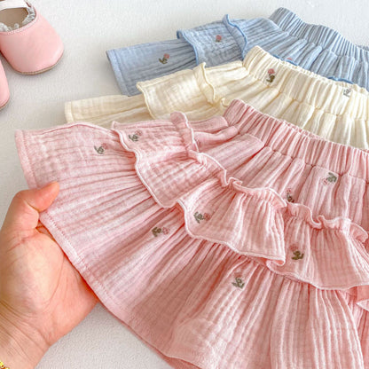 【BABY&KID】夏新作 刺繍カラーシャツ、バルーンパンツSK080617