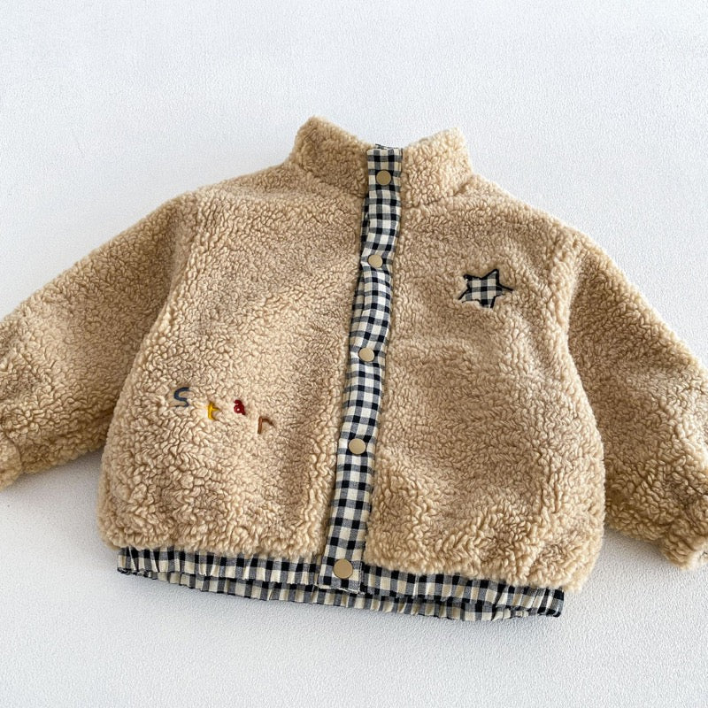 【BABY&KID】冬新作リバーシブル厚手ジャケット、折り返しパンツSK107715