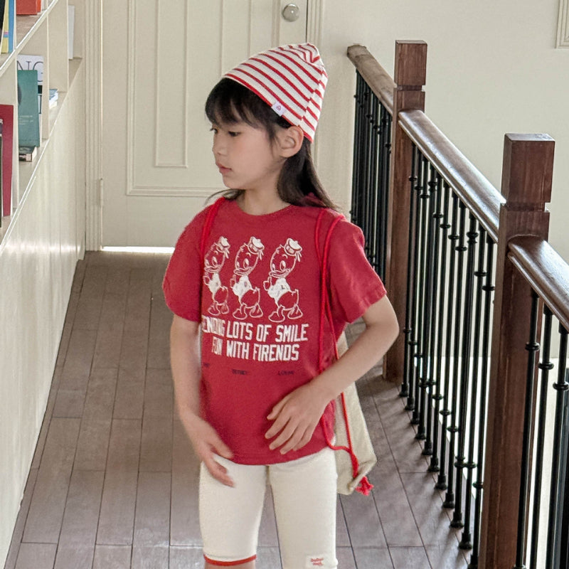 【BABY&KID】夏新作 可愛いカジュアルクルーネックTシャツSK010217