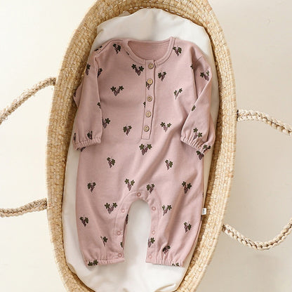 【BABY】北欧風フルーツプリントカバーオールSK101318
