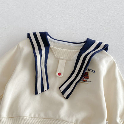 【BABY&KID】くま刺繍ボーダーポロシャツ、マリンカラーアウター、ニットベストSK103717