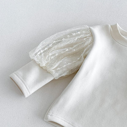 【BABY&KID】蝶結び刺繍ワンピース、パフスリーブトップスSK108113