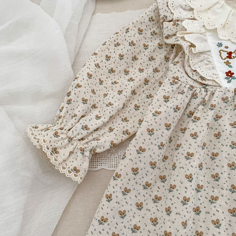 【BABY&KID】フレンチ小花柄ロンパース、ワンピースSK107917