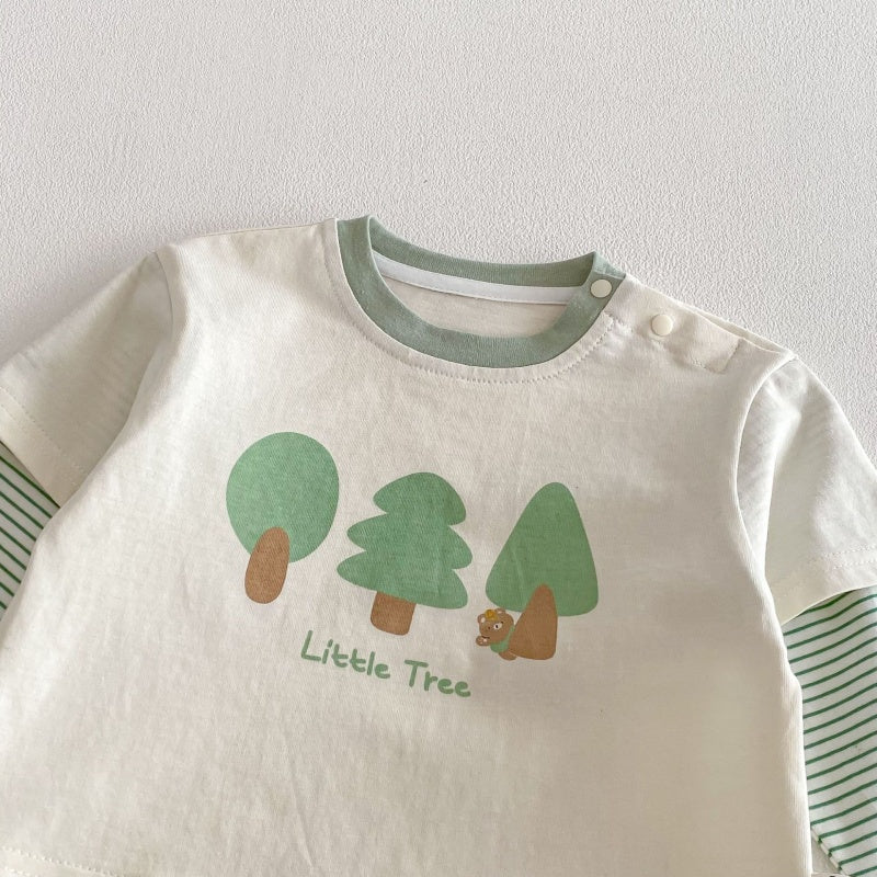 【BABY&KID】ツリー柄ロンT、襟付きシャツSK104112