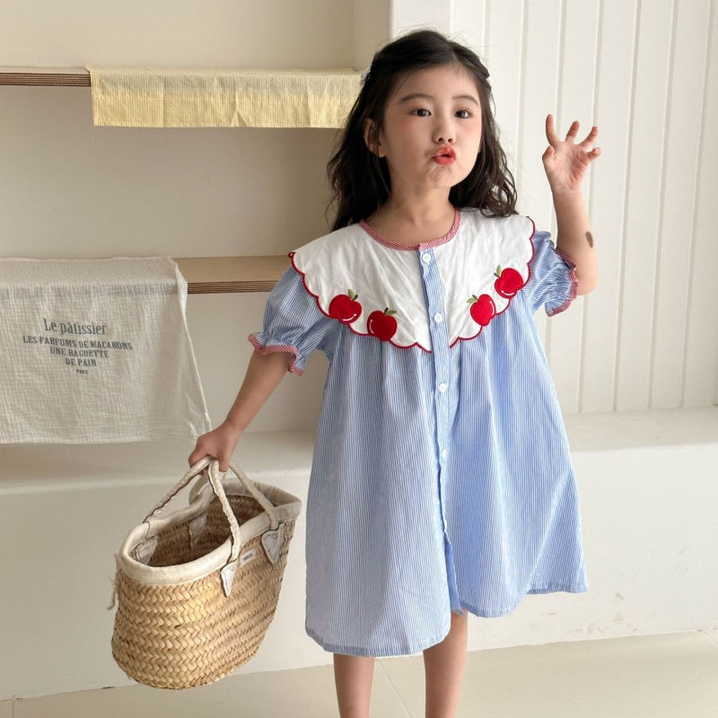 【BABY＆KID】夏新作 りんご柄セットアップ、ワンピースSK063015