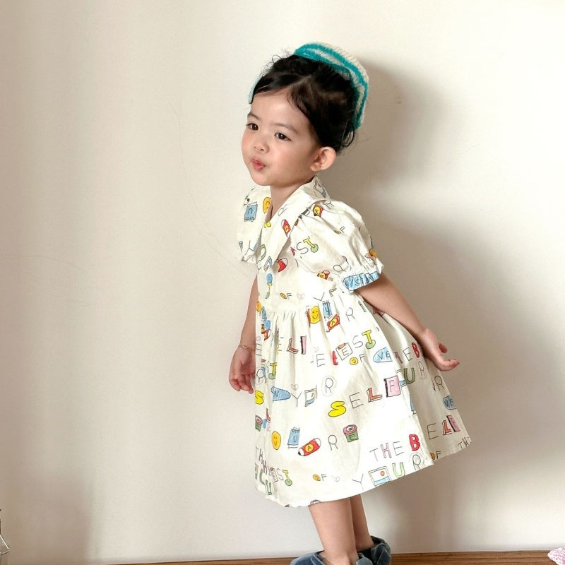 【BABY&KID】夏新作カートゥーンプリントセットアップ、ワンピースSK104709