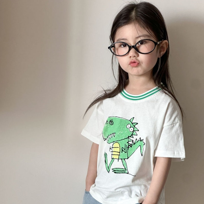 【BABY＆KID】夏新作 カートゥーンコットンルーズTシャツSK063028