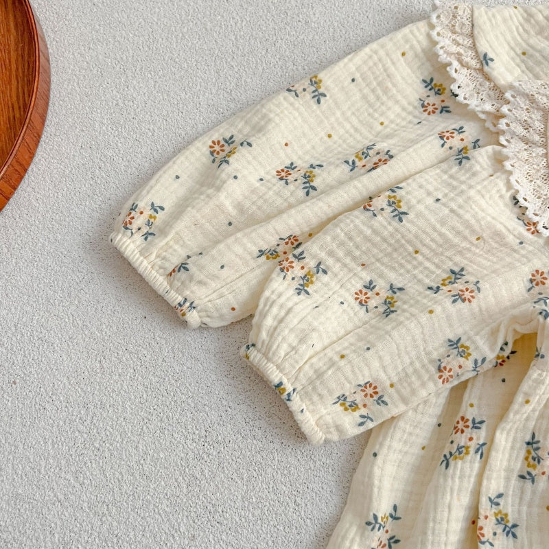 【BABY&KID】コットン小花柄ロンパース、ワンピースSK107919