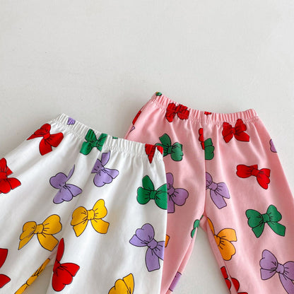 【BABY&KID】蝶結びプリントセットアップSK092928