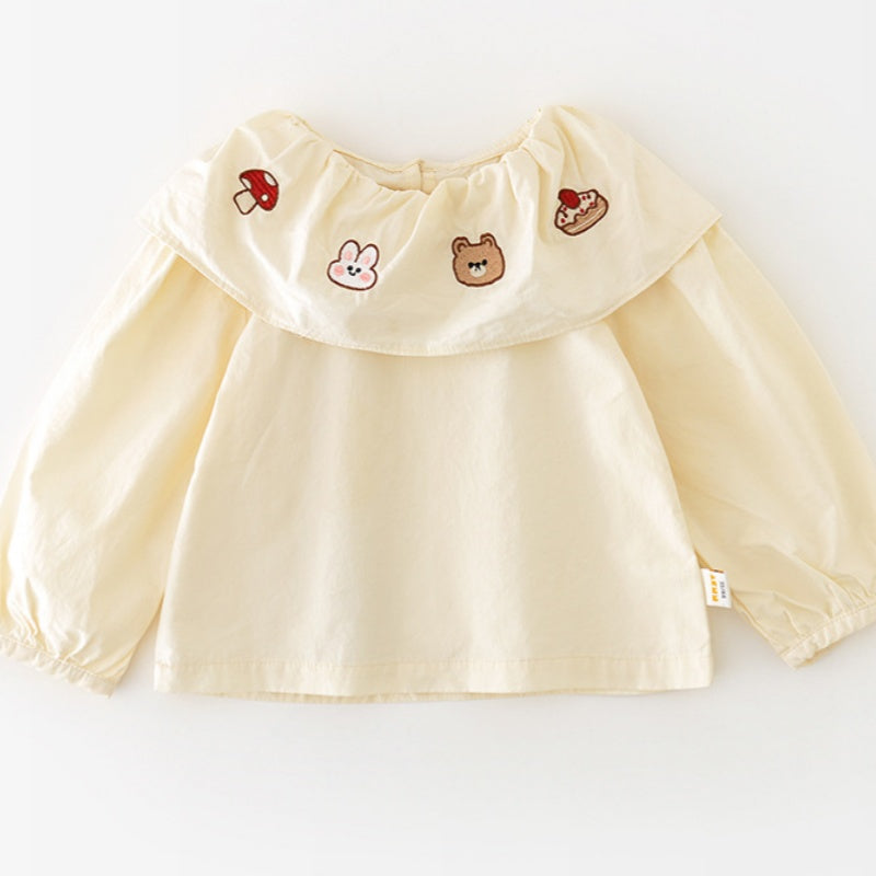 【BABY】カートゥーン柄サロペット&シャツ2点セットSK100518