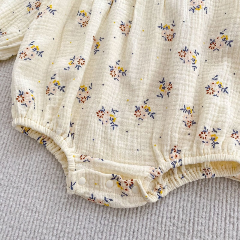 【BABY&KID】フリル襟小花柄ロンパース、ワンピースSK107913