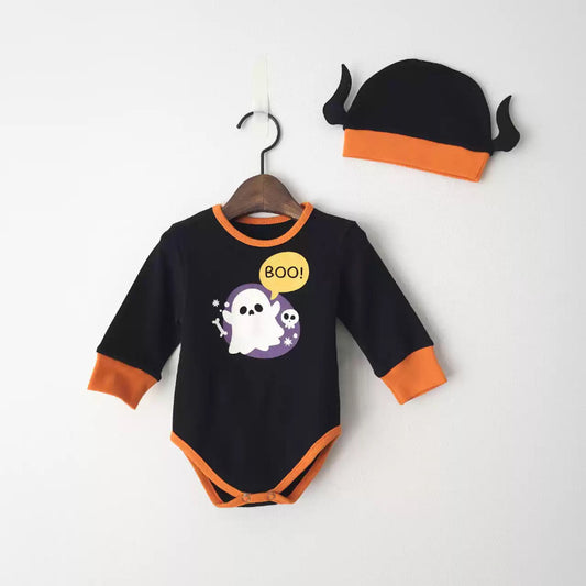 【BABY】BOOプリントロンパースSK100901