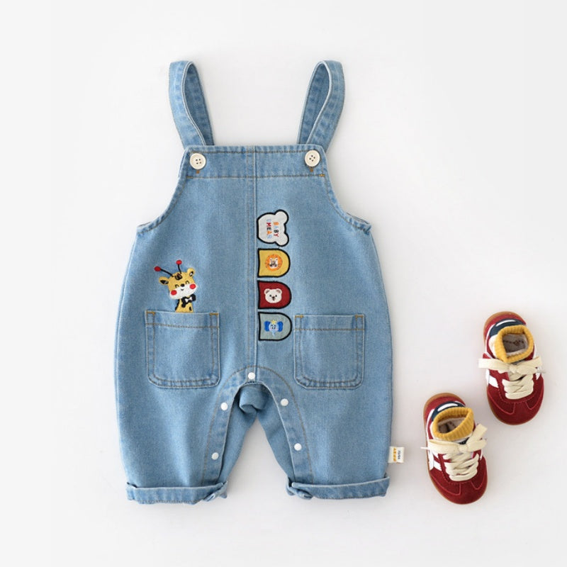 【BABY】カートゥーンアップリケサロペットSK100522