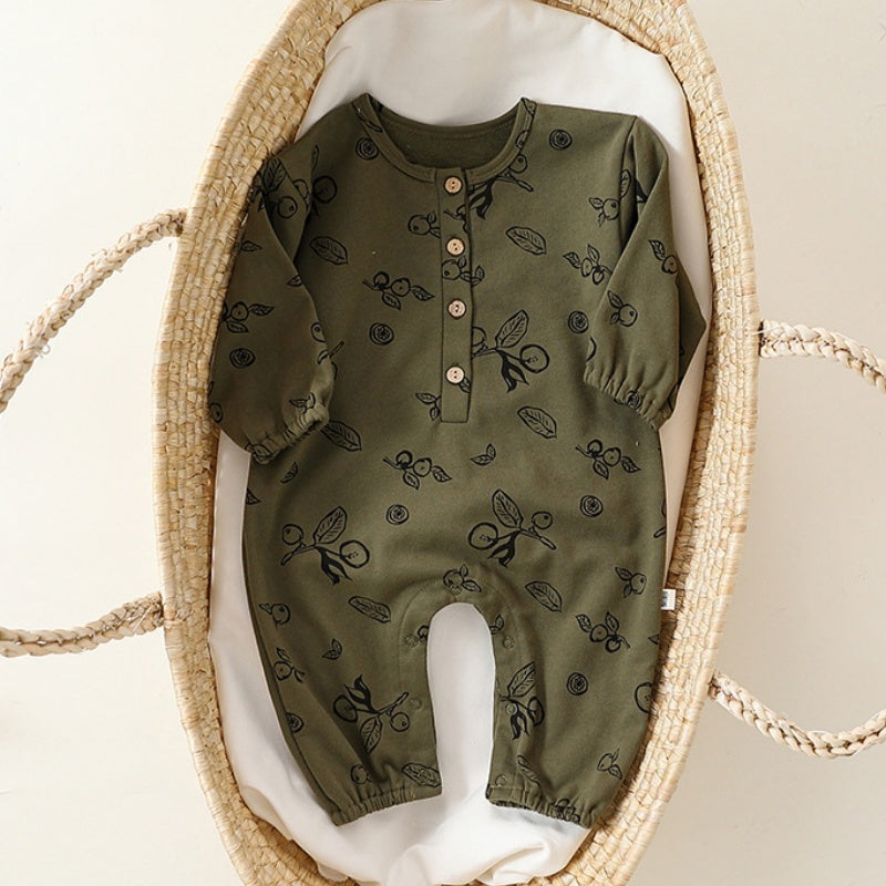 【BABY】北欧風フルーツプリントカバーオールSK101318
